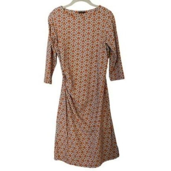 J. McLaughlin Dress Women's Size Medium CAtalina Cloth Ruched Gathered Side Exce - Picture 12 of 12